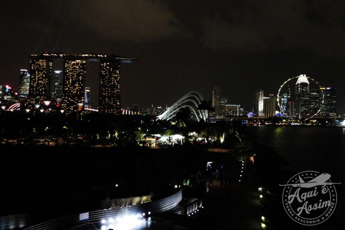 Vista de Cingapura do Marina Barrage