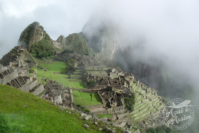 Primeira vista de Machu Picchu