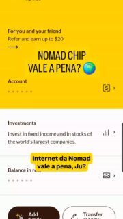 Internet da Nomad, vale a pena Ju?

Quem me acompanha no "Aqui é Assim" sabe que eu prezo por duas coisas: praticidade e zero perrengue. Nas minhas últimas viagens, testei o Nomad Chip e o veredito é direto: vale a pena para quem não quer perder tempo.

O que eu mais gostei: 
✅ Gestão Centralizada: dinheiro e internet no mesmo app (Nomad). 
✅ Qualidade de Sinal: conexão estável mesmo em lugares mais afastados. 
✅ Multi-dispositivos: dá para habilitar um segundo chip na mesma conta (perfeito para quem viaja acompanhado!).

É o mais barato? O preço é em dólar, então depende do câmbio. Mas a liberdade de já pousar conectada, sem filas em aeroporto ou troca de chip físico, para mim, paga o investimento.

#NomadChip #ViagemInternacional #DicasDeViagem #InternetNoExterior #AquiEAssim